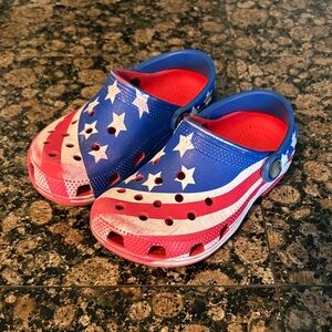 CROCS Kids Red White Blue Water Shoes